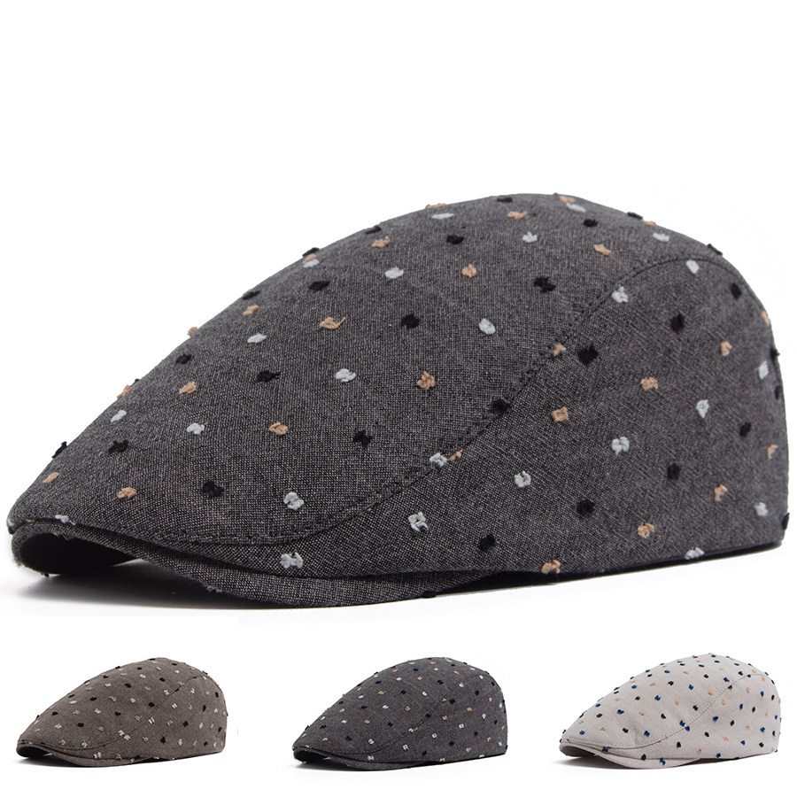 Newsboy Cap Ivy - Wmoen Flat Cap mit Polka Dots