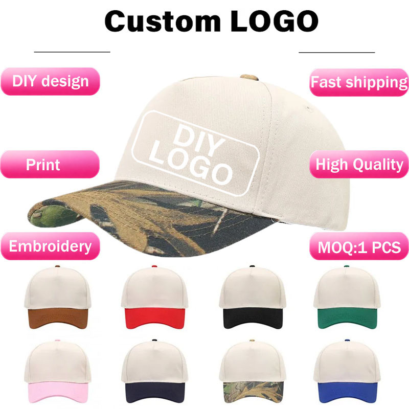 Dad Hat Cotton - Zweifarbige Strukturierte 5-Panel Baseballkappe für Damen,