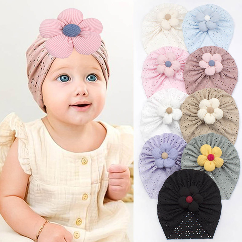 Dad Hat Cotton - 3D Blume Baby Turban Kappe Sommer