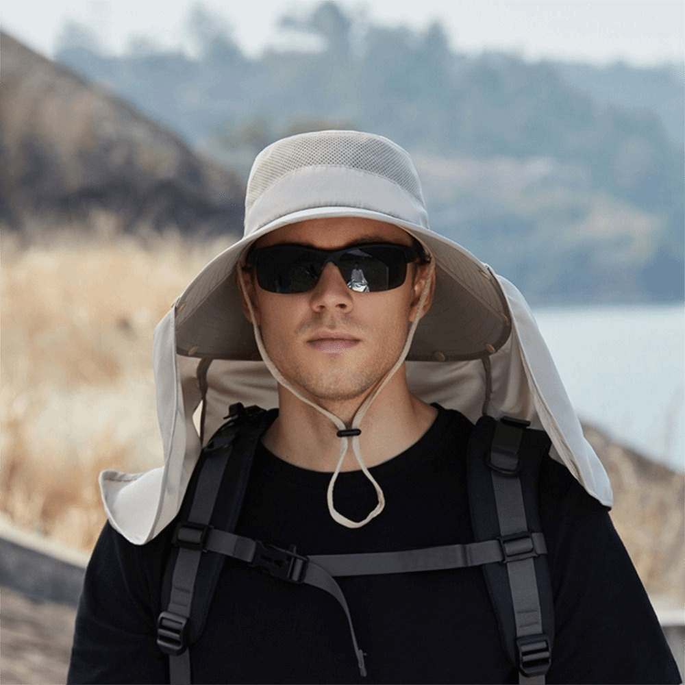 Visor Sun Hat - Modischer Stoff-Sonnenhut für Herren mit großer