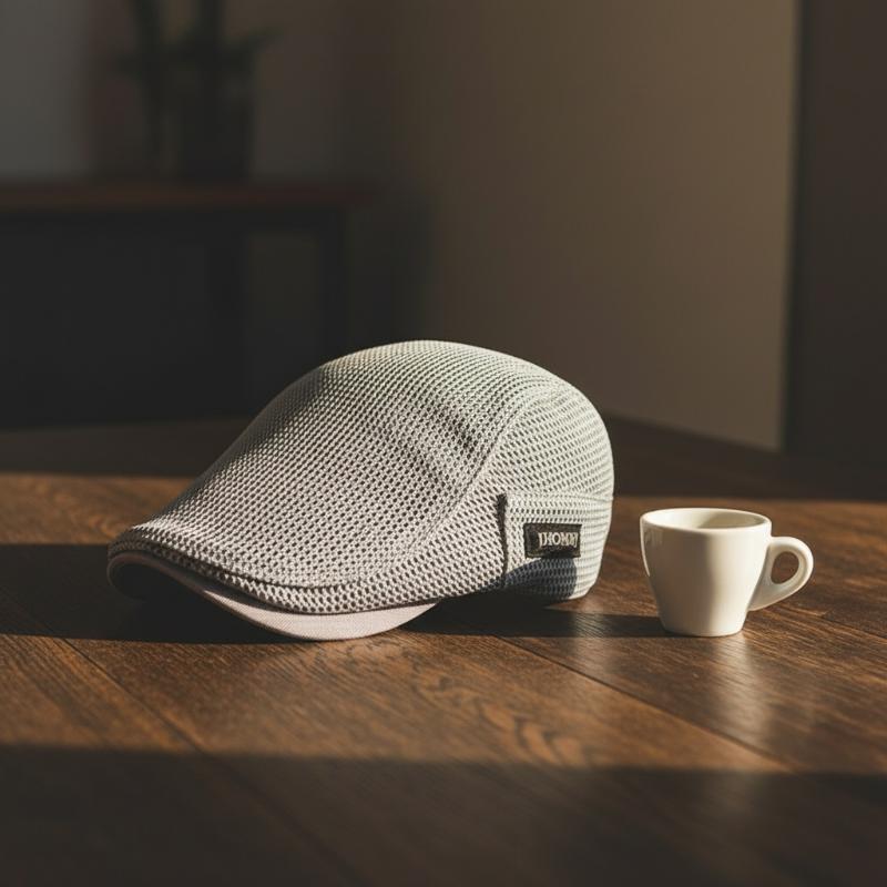 Newsboy Cap Ivy - Herren Mesh Newsboy Baskenmütze Cabbie Flat