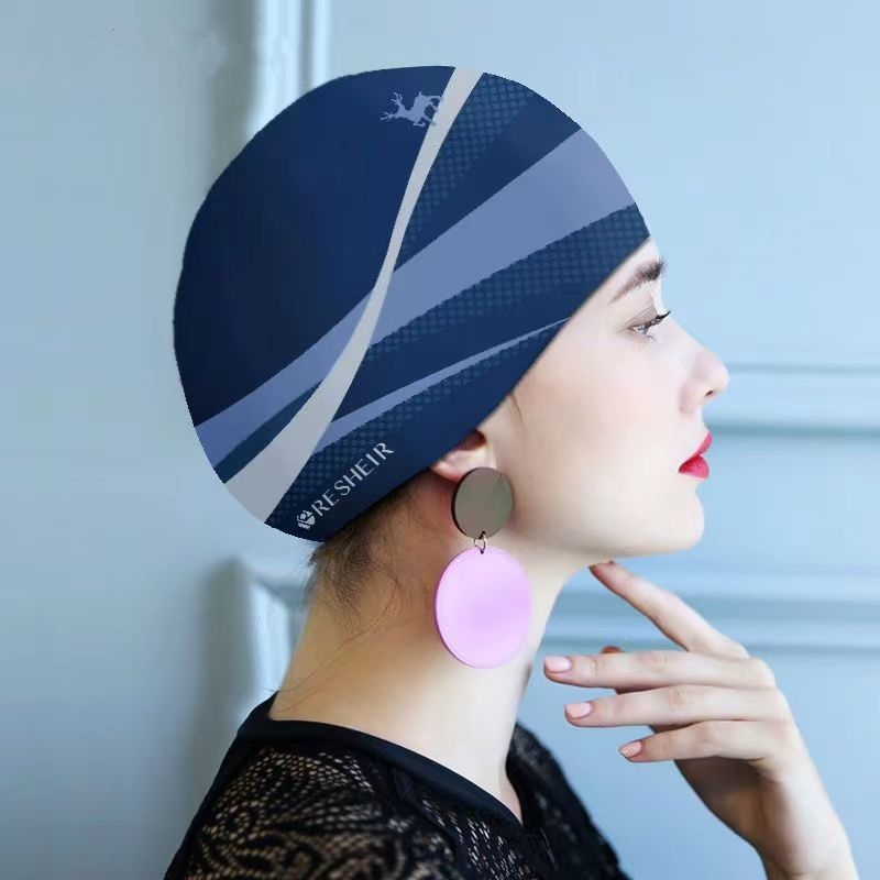Swim Hat Silicone - Modische Silikon-Badekappe für Damen, bequeme wasserdichte