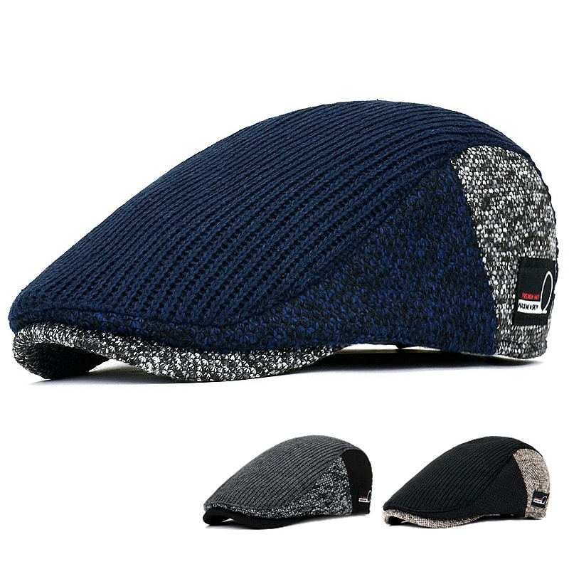 Dad Hat Cotton - Männer Newsboy Hüte Dicke Herbst Winter