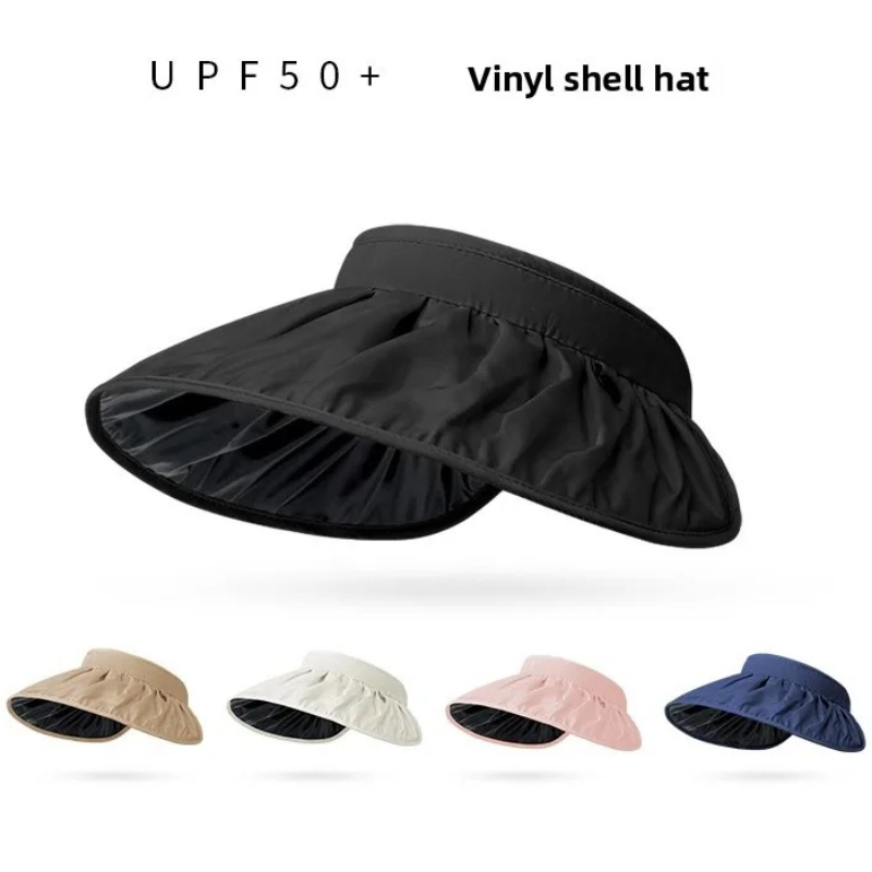 Visor Sun Hat - UPF50+ Faltbarer Kopfband-Sonnenschutz, Doppelfunktions-Vollgesichtsschutz, Strand- und