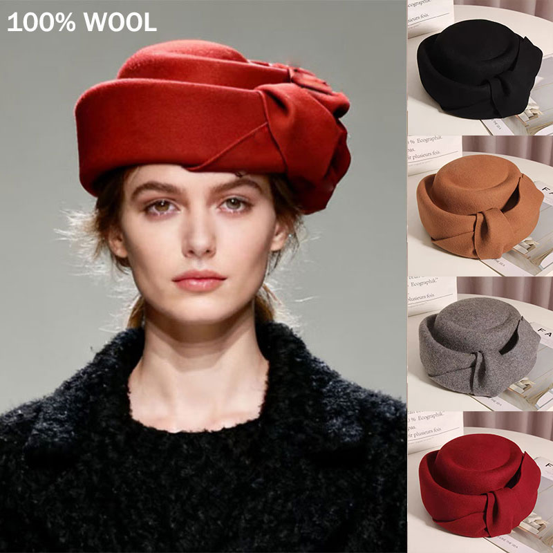 Beret French Wool - Neue Klassische Wollfilz Baskenmütze Frauen Winter