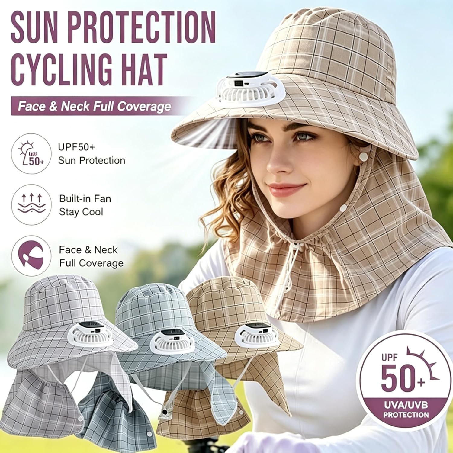 1 Stück Solarbetriebener Nacke – Visor Sun Hat Bewertung und Preis