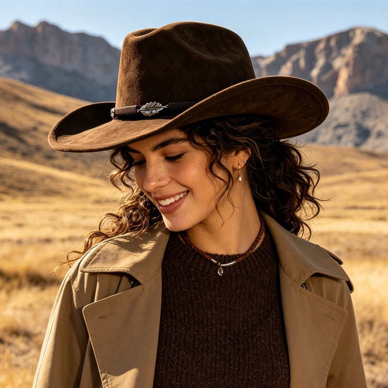 Western Cowboy Stil Panama Wol – Fedora Hat Wool Bewertung und Preis