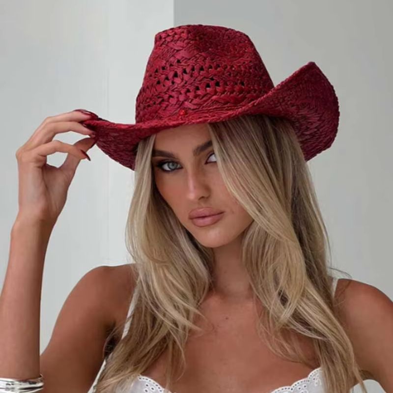 Cowboyhut rot handbemalt Somme – Cowboy Hat Straw Bewertung und Preis